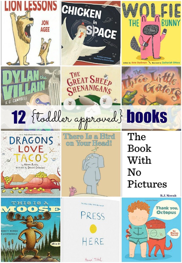 12 toddler approved books for story time. 