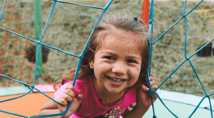 girl playing outside