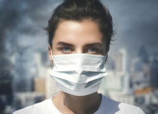 pic of woman wearing medical mask