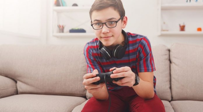 pic of boy playing video game