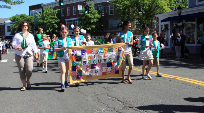 Girl Scouts in parade