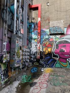alley with graffiti