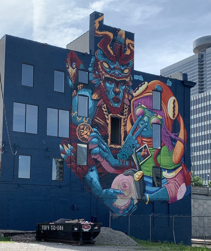 Painted mural on building